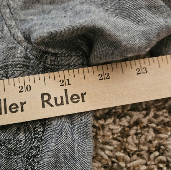 Chico's Design Mandala women's Linen button-down longsleeve size 2 - Picture 7 of 8